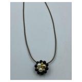 MID-CENTURY EARRING TURNED PENDANT ON CORD