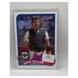 VINTAGE JAKE TAYLOR 'BAD CALL' BASEBALL CARD -
