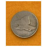 FLYING EAGLE SMALL CENT PRE CIVIL WAR 1857 - OVER