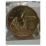CANADA 2008 AND 2010 OLYMPIC DOLAR COINS FLYING