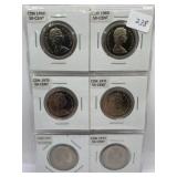 RCM CANADA 50 CENT PIECES COLLECTOR LOT OF 6 PCS