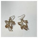 SILVER STAR SHAPE  EARRINGS