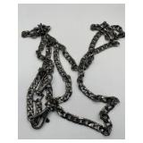VINTAGE LONG ANTIQUED POCKET WATCH CHAIN - LYONS