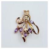 STERLING SILVER 5.6MM X 2.84MM NATURAL AMETHYSTS