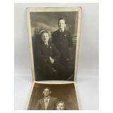 ANTIQUE VICTORIAN PHOTO CARDS  2 PCS - UK ESTATE