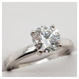 14K WHITE GOLD LAB GROWN DIAMOND WITH GS