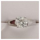 10K WHITE GOLD DIAMOND(1CT,I1,G)  RING (~SIZE