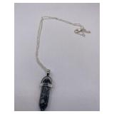 DALMATION JASPER POINT / PENDANT / WICCA / NEW ON