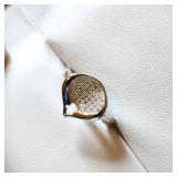 SILVER CUBIC ZIRCONIA  RING