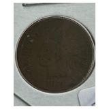 UNITED STATES INDIAN HEAD CENT 1874 ANTIQUE VERY