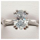 14K WHITE GOLD LAB CREATED DIAMOND