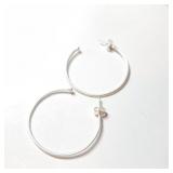 SILVER HOOPS  EARRINGS