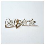 SILVER TWO PEARS OF EARRING   SET