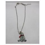 I HEART POLAR BEARS PENDANT ON CHAIN SILVER
