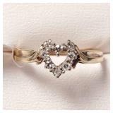 10K YELLOW GOLD DIAMOND(0.1CT)  RING (~SIZE 6)
