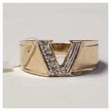 10K YELLOW GOLD DIAMOND 2.9G (0.04CT)  RING