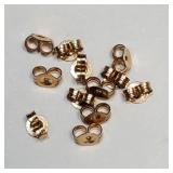 10K YELLOW GOLD 0.72G PACK OF 12  EARRING BACKING