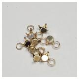 14K YELLOW GOLD 0.823G 8PCS 4.5MM STONE  PENDANT