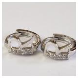 SILVER CUBIC ZIRCONIA  EARRINGS