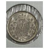 CANADA 1902 H EDWARD VII 5 CENT ***SILVER
