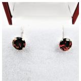 10KT WHITE GOLD 5MM X 4.9MM NATURAL GARNET