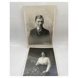 ANTIQUE VICTORIAN PHOTO CARDS 1 LADY + 1 MAN 2