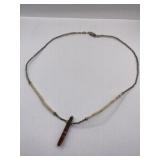 AUTHENTIC NAVAJO HEISHI BEAD / LIQUID SILVER HAND