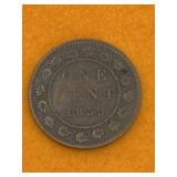 COOL CANADA LARGE CENT COIN 1859 - ANTIQUE NICE