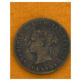 COOL CANADA LARGE CENT COIN 1888 - ANTIQUE NICE