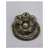 LOVELY VICTORIAN ART NOUVOUS FILIGREED WITH PEARL