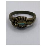 UNIQUE ANTIQUED SCORPION RING SZ APPROX 6  - FROM