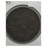 ANTIQUE NOVA SCOTIA 1856 1/2 PENNY BRONZE RARER