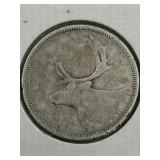 CANADA 1956 ***SILVER*** QUARTER  WELL CIRCULATED