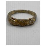 VINTAGE SUBTLE (PASTE STONES ?)  RING SZ APPROX