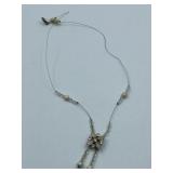FLORAL BEADED BEAUTY ON WIRE NECKLACE - LYON