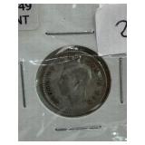 CANADA 1949 + 1950 ***SILVER *** DIMES 2 PCS MINT