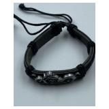 LEATHER BIKER BRACELET  - NEW
