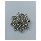AMAZING MID-CENTURY MODERN RHINESTONE SNOWFLAKE /