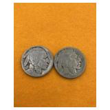 BUFFALO NICKELS UNITED STATES 2 PCS 1919 /1923