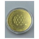 QTUM COIN GOLD PLATED MINT
