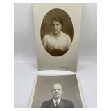 ANTIQUE VICTORIAN PHOTO CARDS 1 LADY + 1 MAN 2