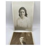 ANTIQUE VICTORIAN PHOTO CARDS 1 LADY + 1 MAN 2