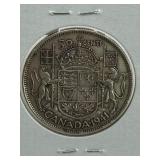 WWII CANADA 1941 50 CENT***SILVER*** COIN   -