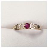 10K YELLOW GOLD RUBY(0.17CT)  RING (~SIZE 7)