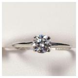 10K WHITE GOLD MOISSANITE(0.5CT)  RING (~SIZE 7)