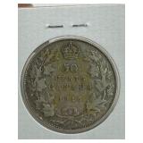 WWI 1916 CANADA 50 CENT***SILVER  92.5% *** COIN