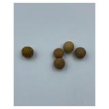 ANTIQUE GERMAN VICTORIAN CLAY HANDMADE MARBLES -