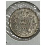 CANADA 1902 EDWARD VII 5 CENT ***SILVER 92.5%***