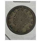 UNITED STATES 1912 LIBERTY NICKEL - GREAT COIN