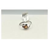 10KT WHITE GOLD 5.95MM X 4.10MM NATURAL YELLOW